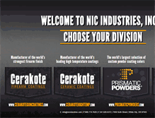 Tablet Screenshot of nicindustries.com
